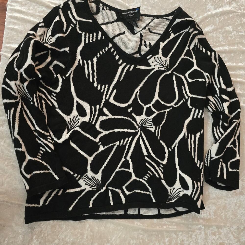 Colette Mordo 100% cotton flowered top size Large
